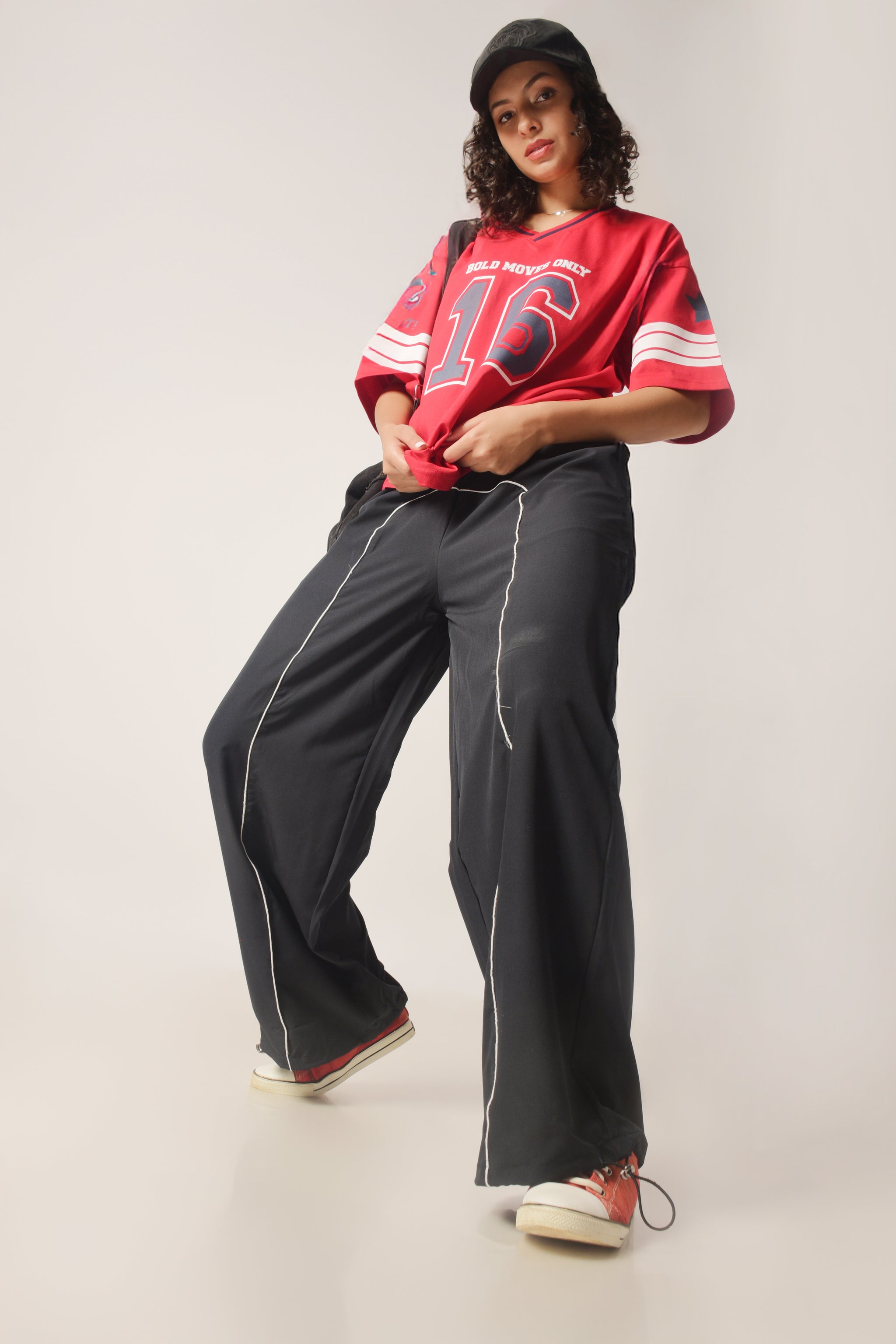 Blue Piping parachute Pants – I Z F