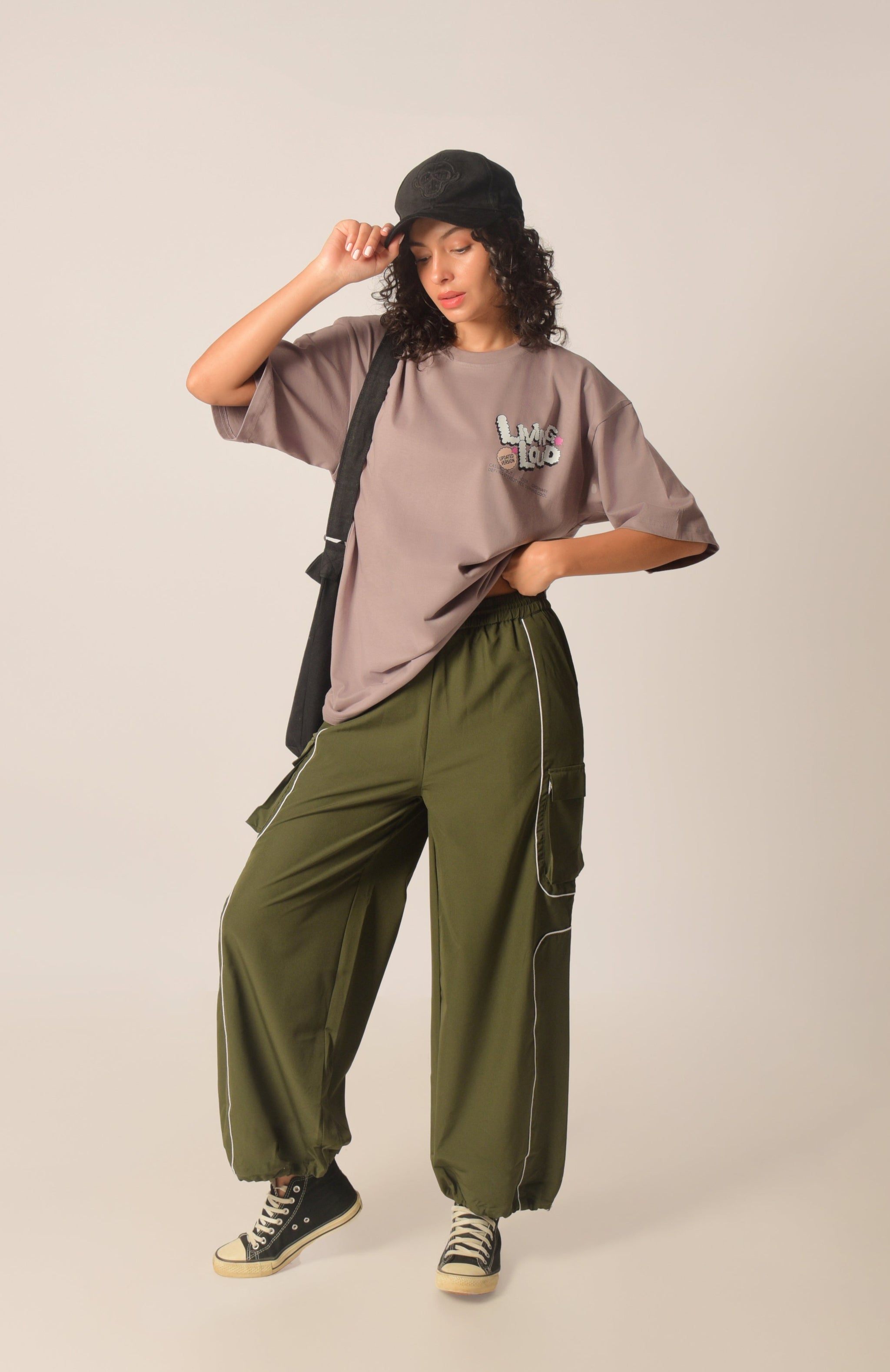 [FOTTSFOTTS] / ☆ PARACHUTE PANTS / IVORY FOTTSFOTTS: PARACHUTE PANTS