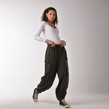 Baggy cargo air parachute pants