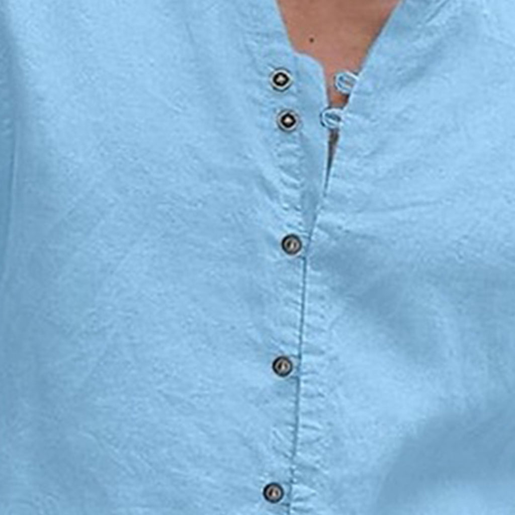 Blue retro-style holiday shirt
