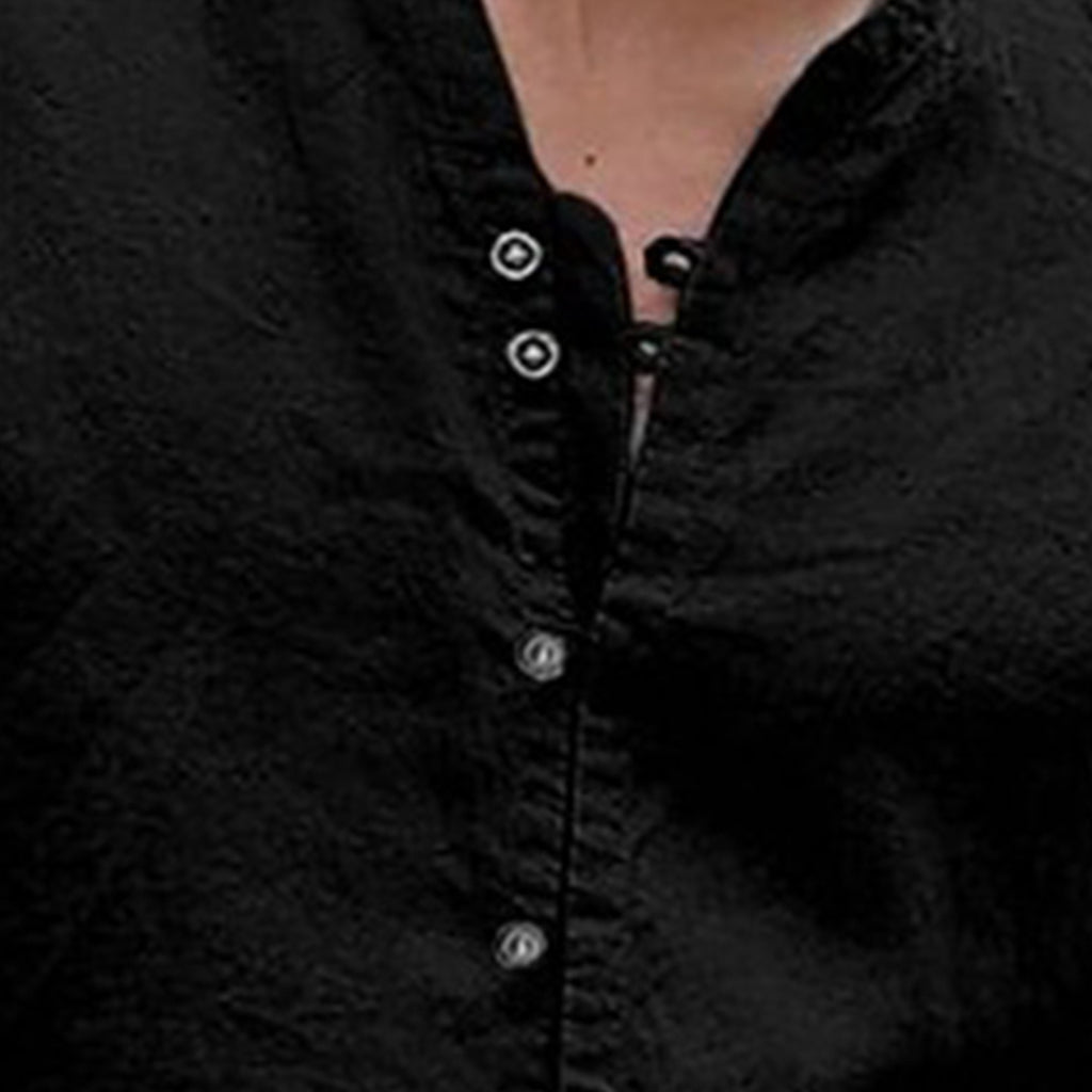 Black retro-style cotton holiday shirt