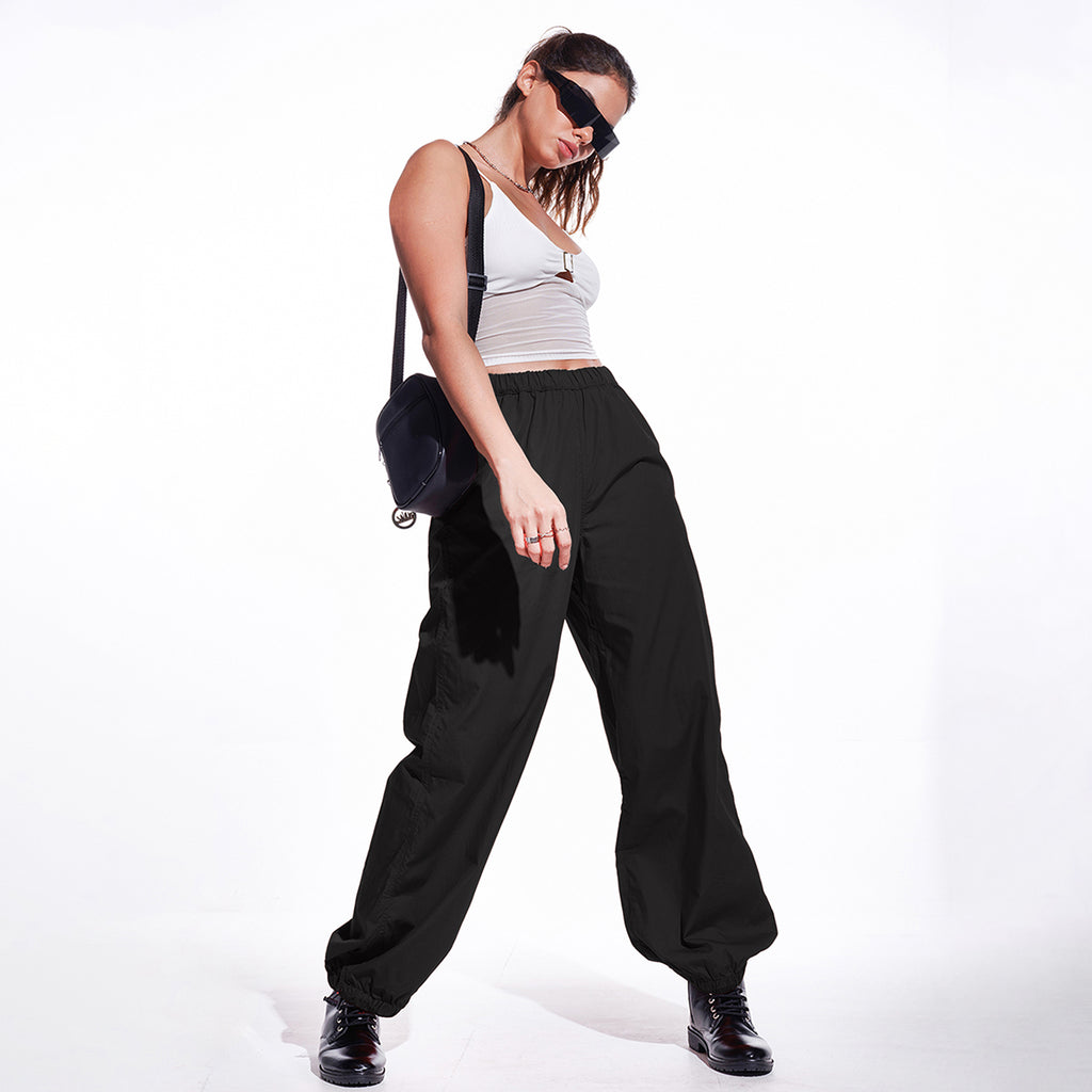 Oversized Parachute Pants for Womens
