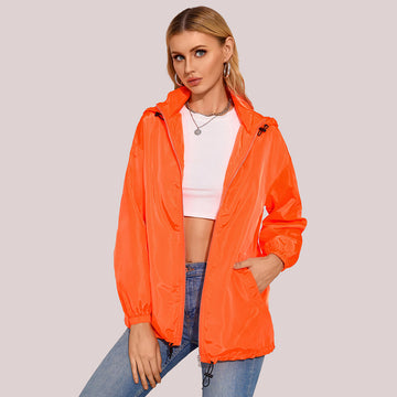 IZF Orange Zipper-Windbreaker-Jacket