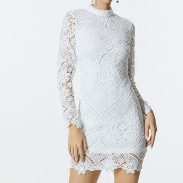 IZF White Lace-Cocktail-Dress