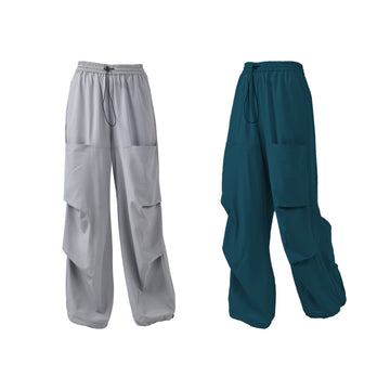 Air parachute pant Combo - Grey & Blue - I Z F