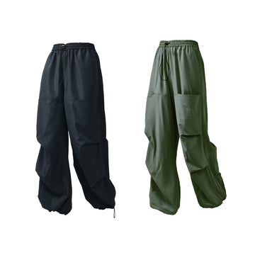 Air Parachute Pants Combo - Black & Olive - I Z F