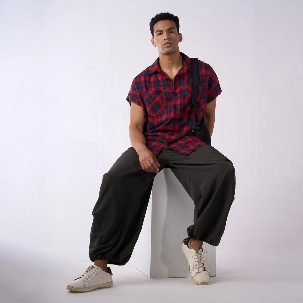 Air Parachute Pants Combo - Black & Olive - I Z F