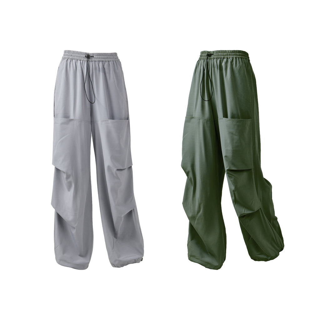 Air Parachute Pants Combo - Grey & Olive - I Z F