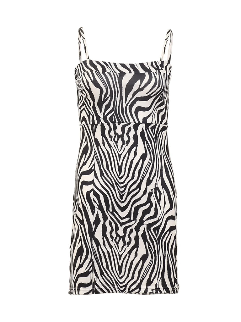 Animal Print Mini Dress - I Z F