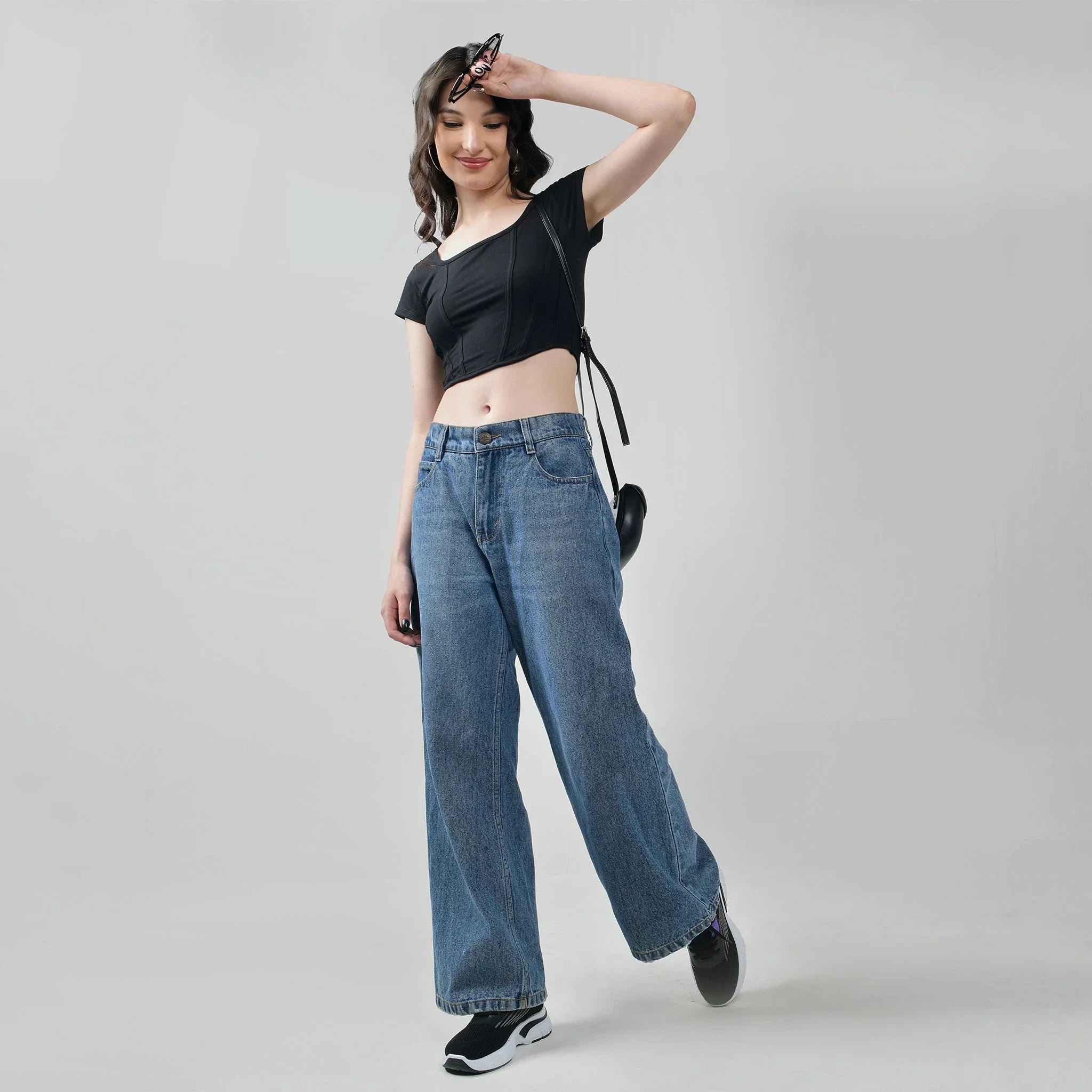 Baggy Jeans Corset Crop Top – I Z F
