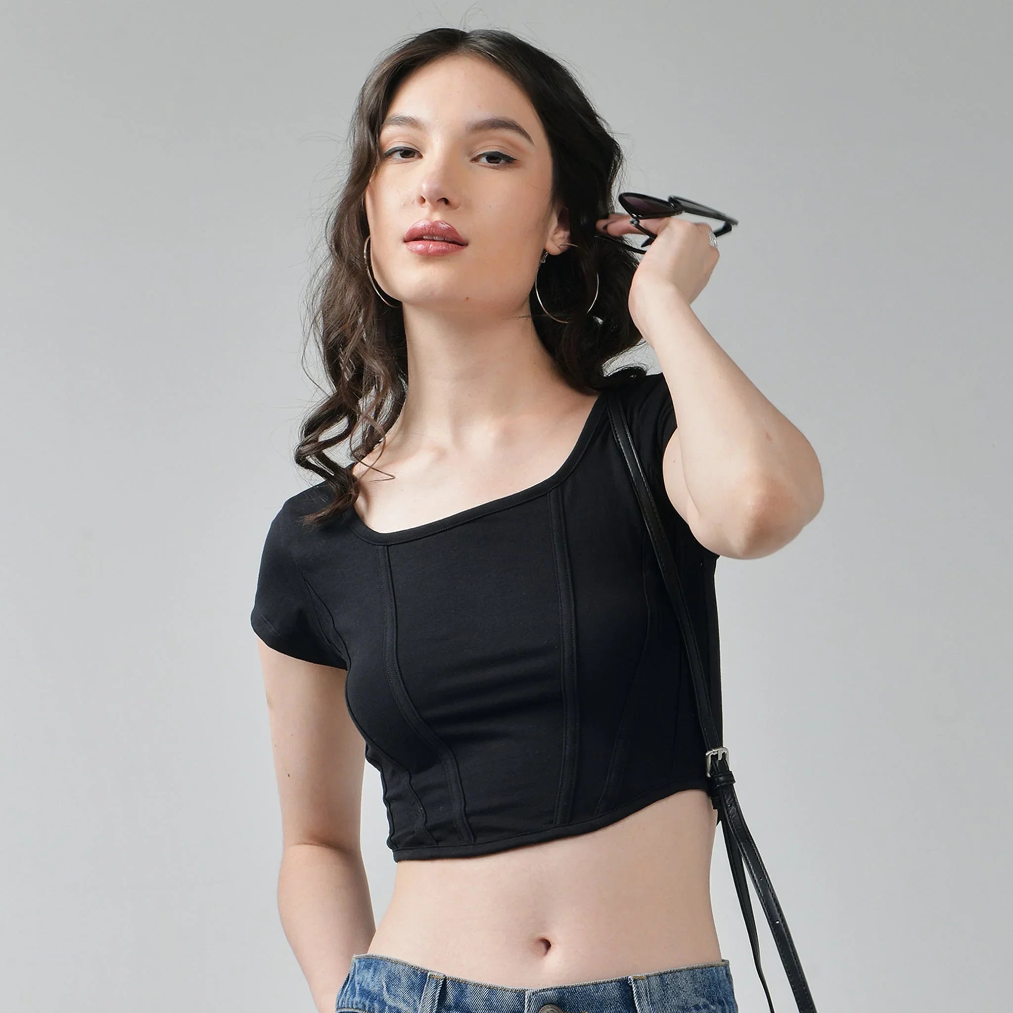 Baggy Jeans Corset Crop Top – I Z F