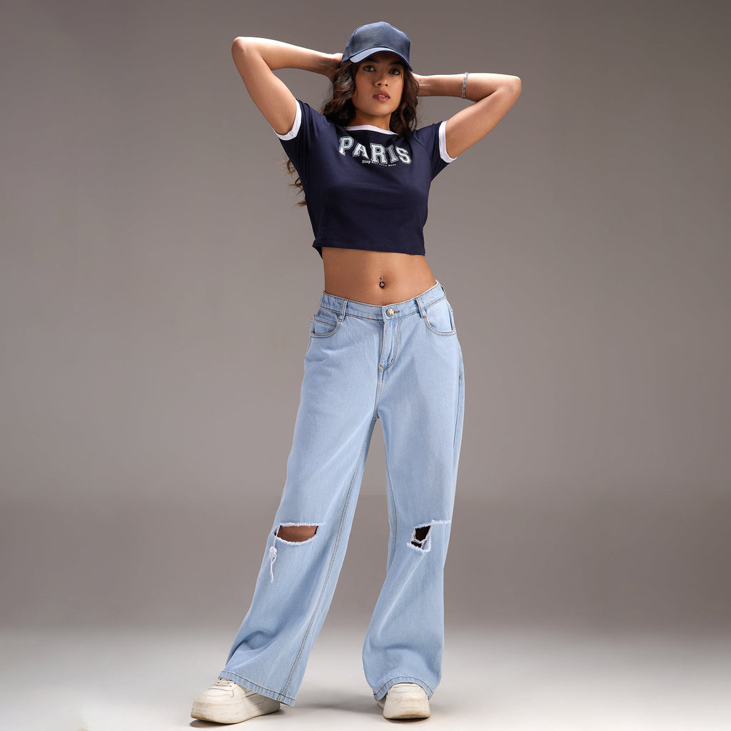 Baggy Wide leg Jeans - I Z F