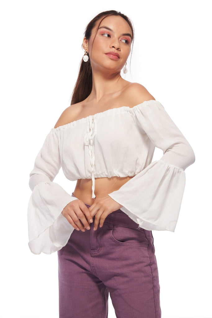 Bell sleeve Crinkle Top - I Z F