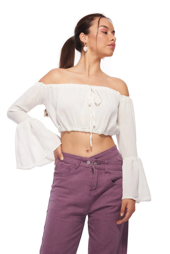 Bell sleeve Crinkle Top - I Z F