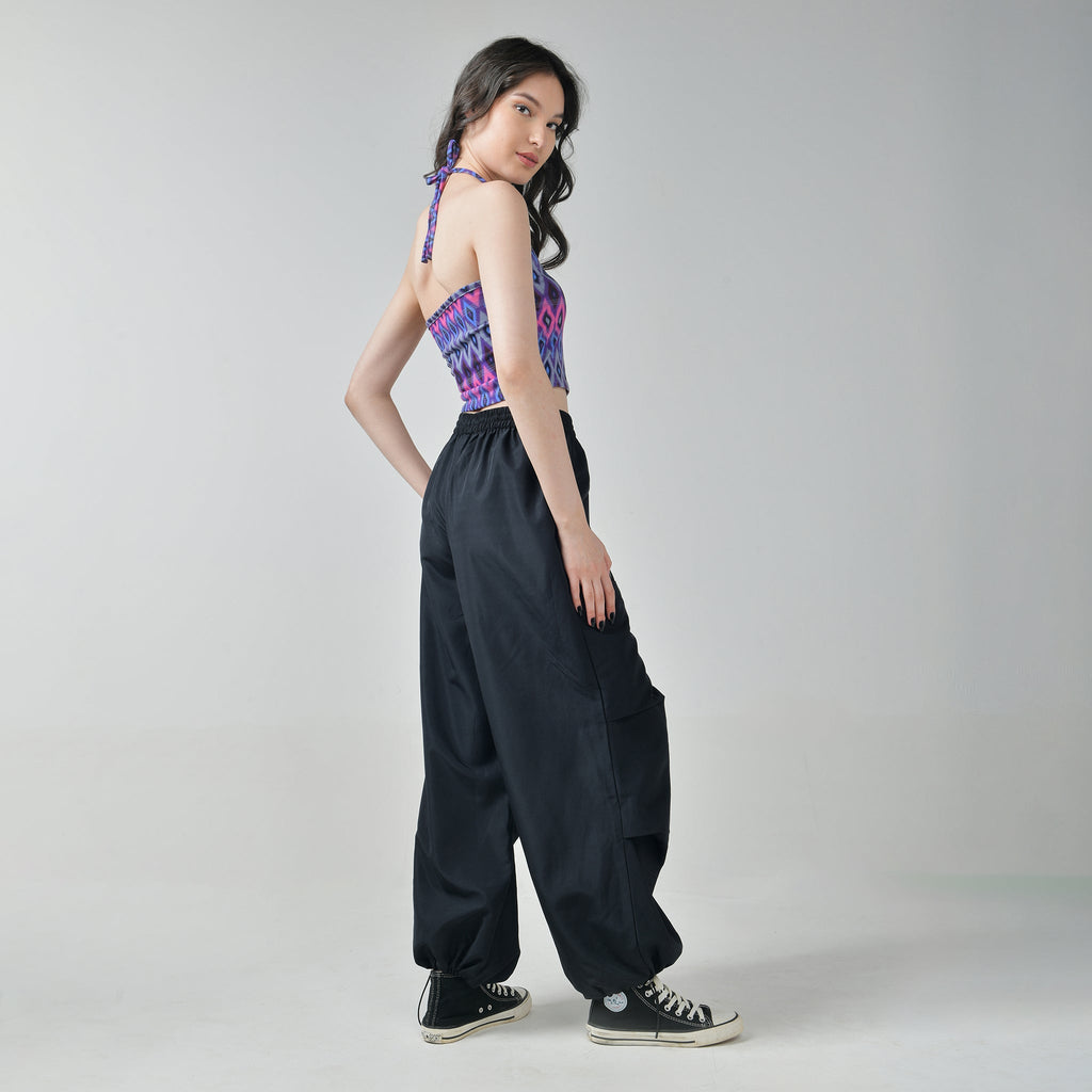 Black Air Parachute Pants - I Z F