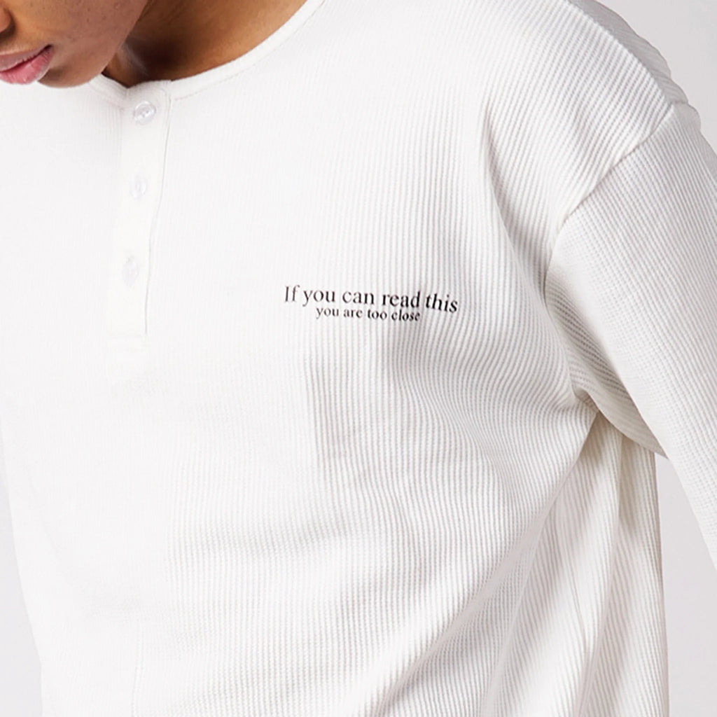 Black Air Parachute Pants & White Textured knit Tee Set - I Z F