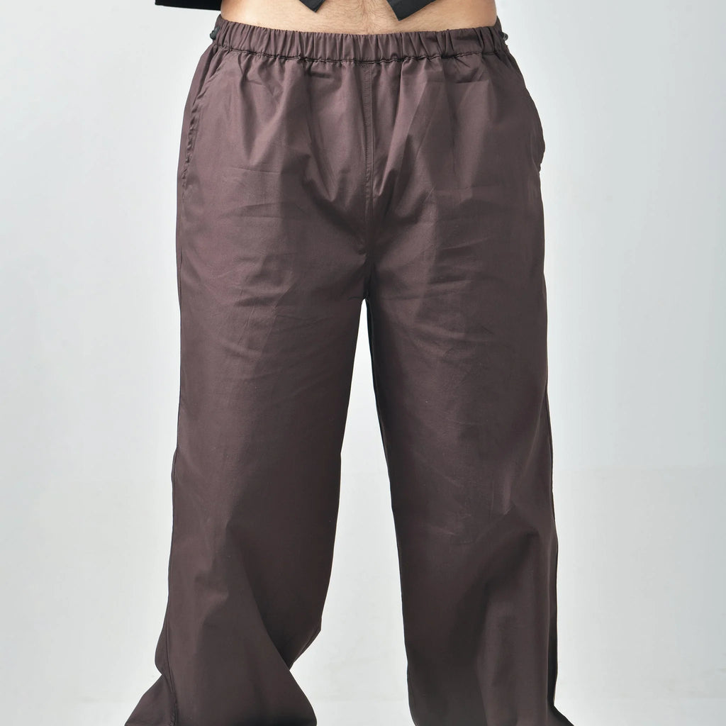 Black Bossman Shirt & Brown Parachute Pants - I Z F
