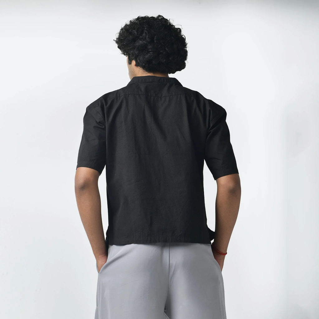 Black Bossman Shirt & Grey Air Parachute Pants - I Z F