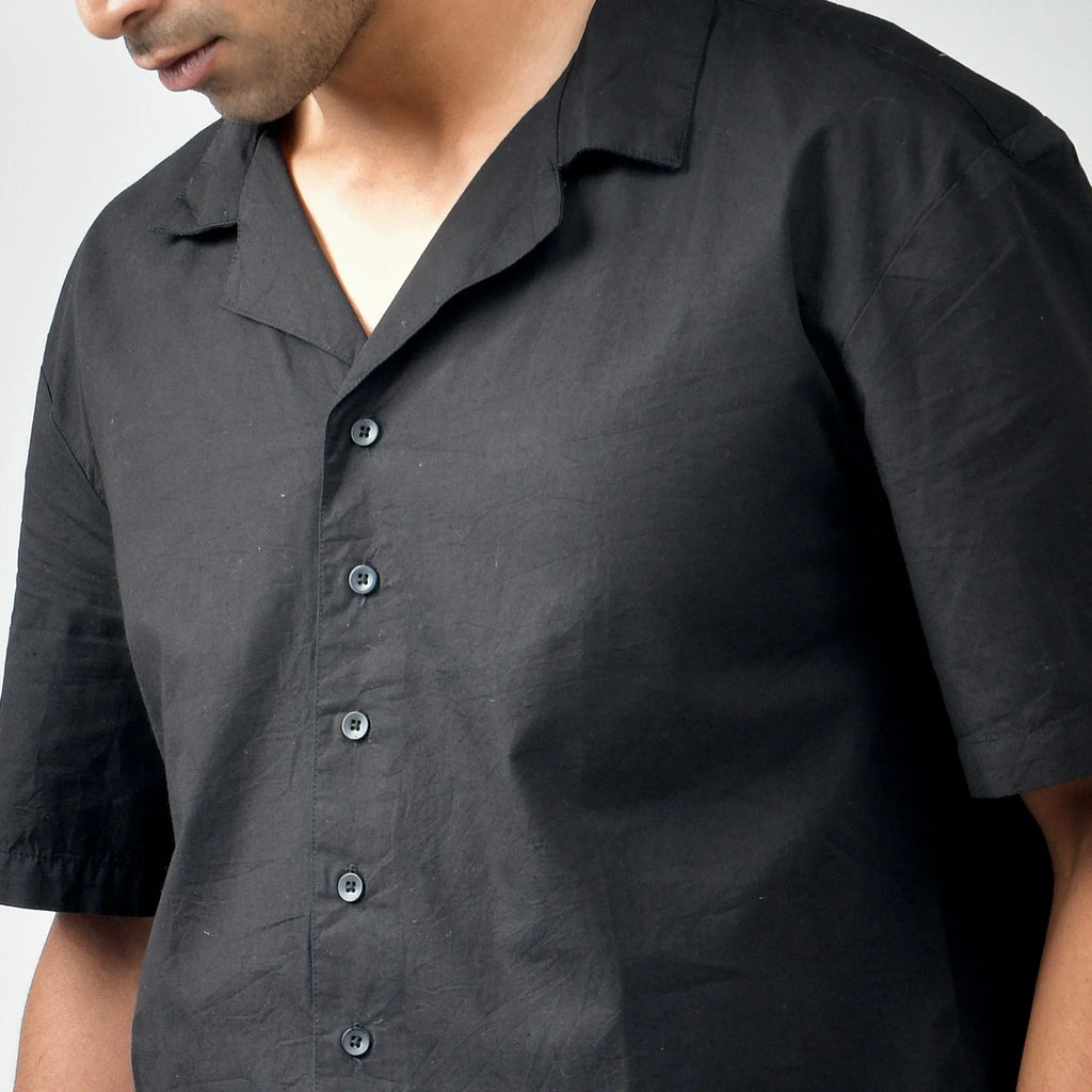 Black Bossman Shirt & Grey Air Parachute Pants - I Z F