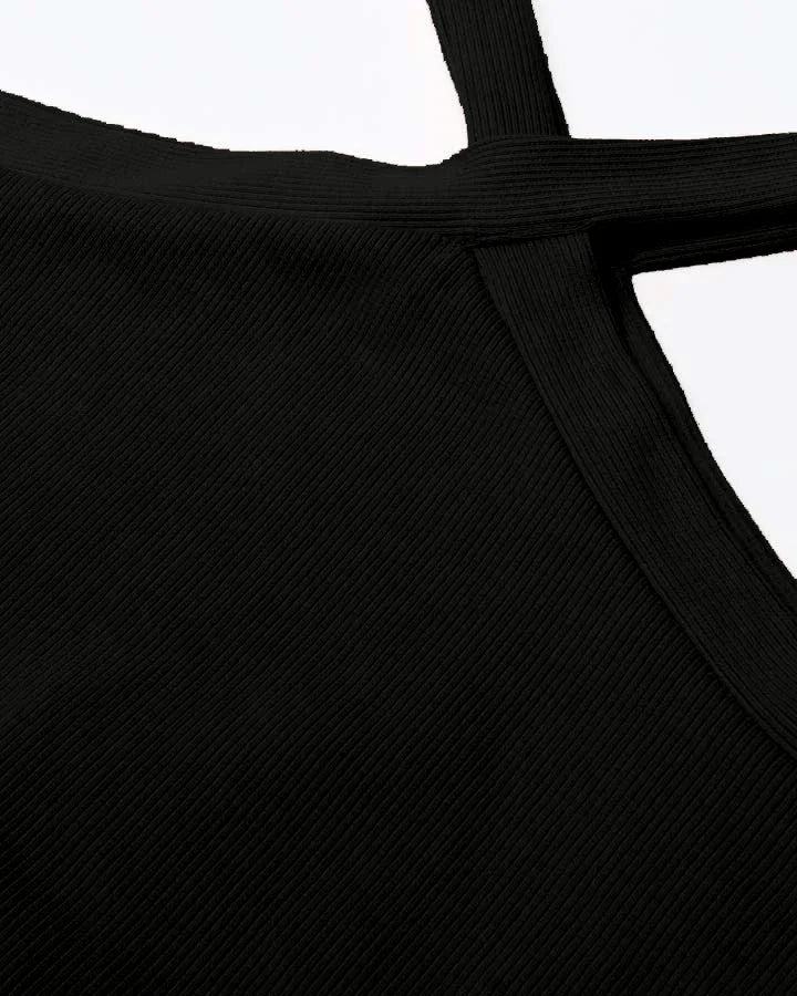 Black Criss Cross Top - I Z F