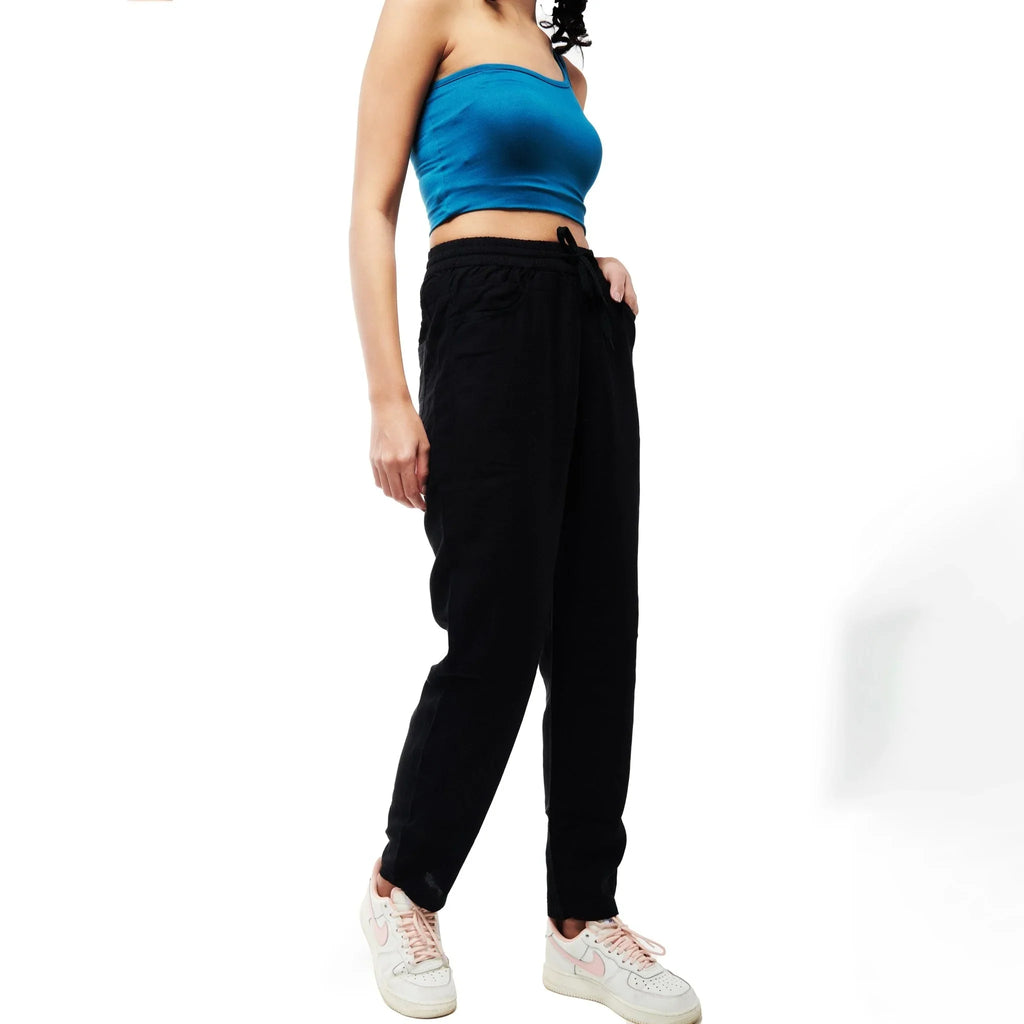 Black Linen Pants - I Z F