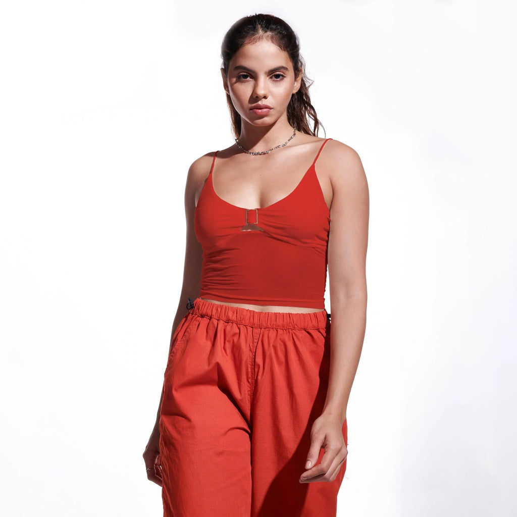 Black Mesh Ring Tank Top - I Z F