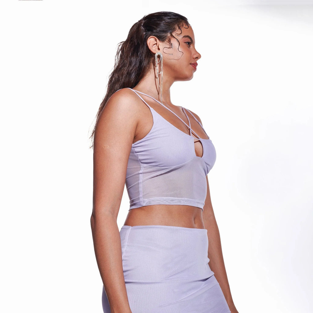 Black Mesh Tank Top - I Z F