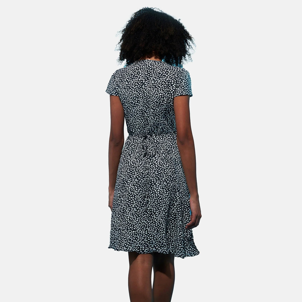 Black Ruffle Tie - up Dress - I Z F