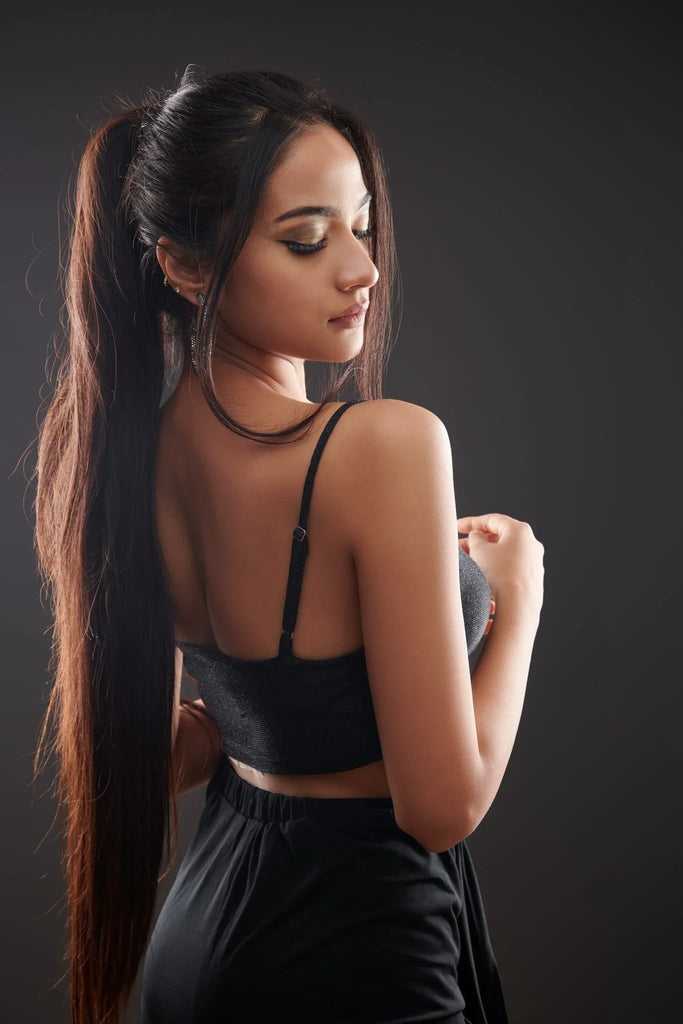 Black Shimmer Top - I Z F