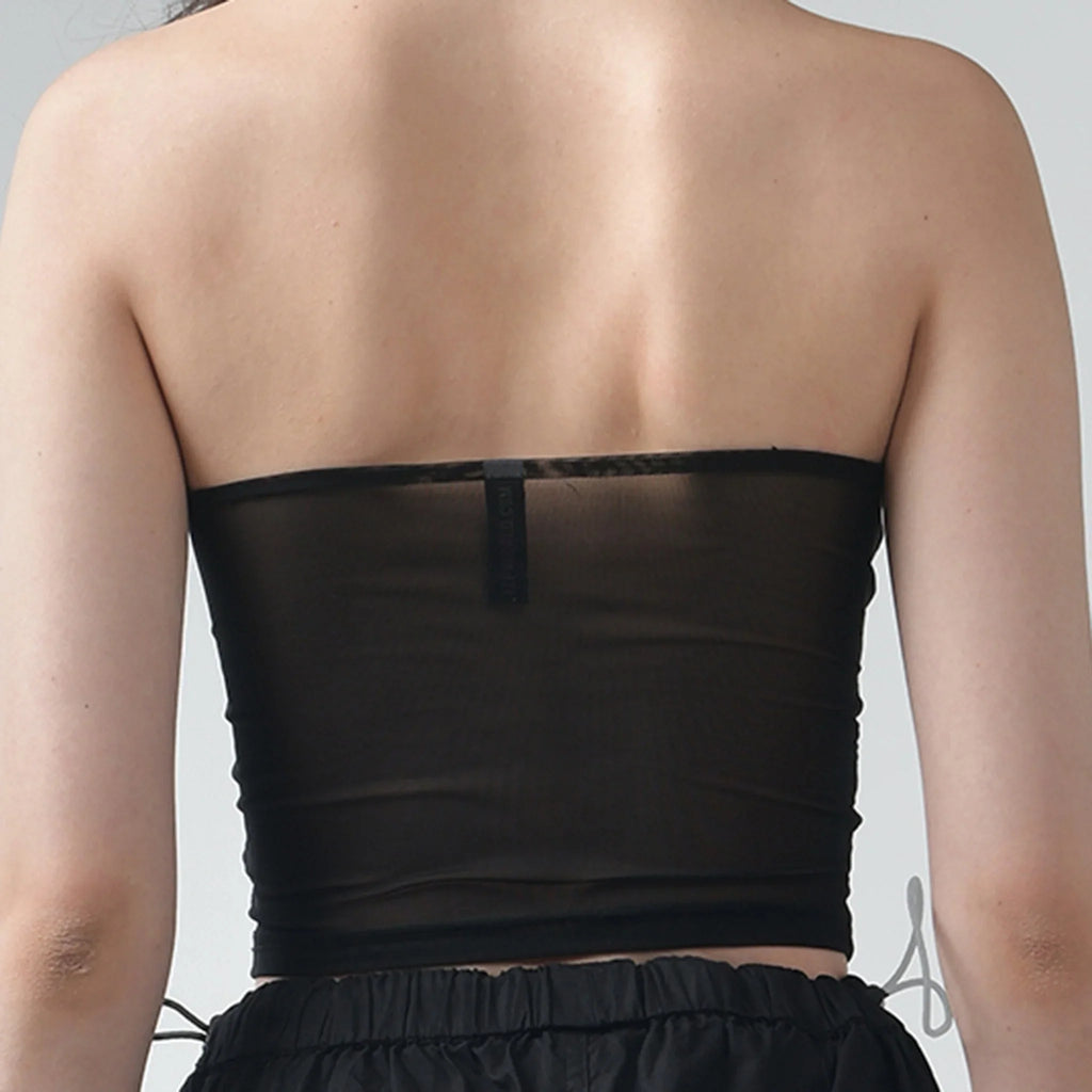 Black Tube Top and Black Air Parachute Pants - I Z F