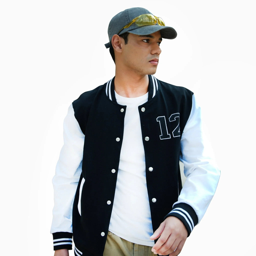 Black Unisex Varsity Jacket - I Z F