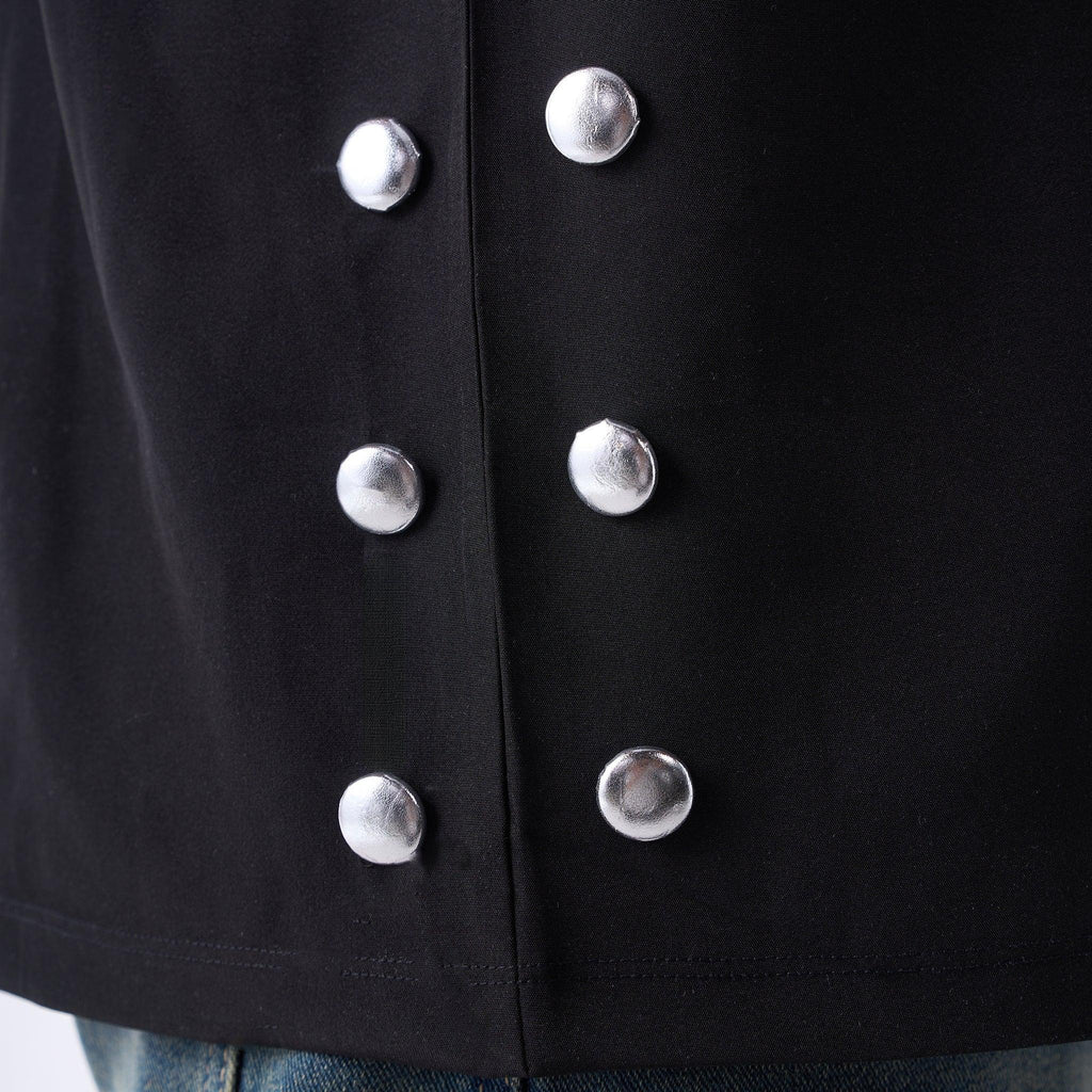 Black V - neck oversized air vest - I Z F