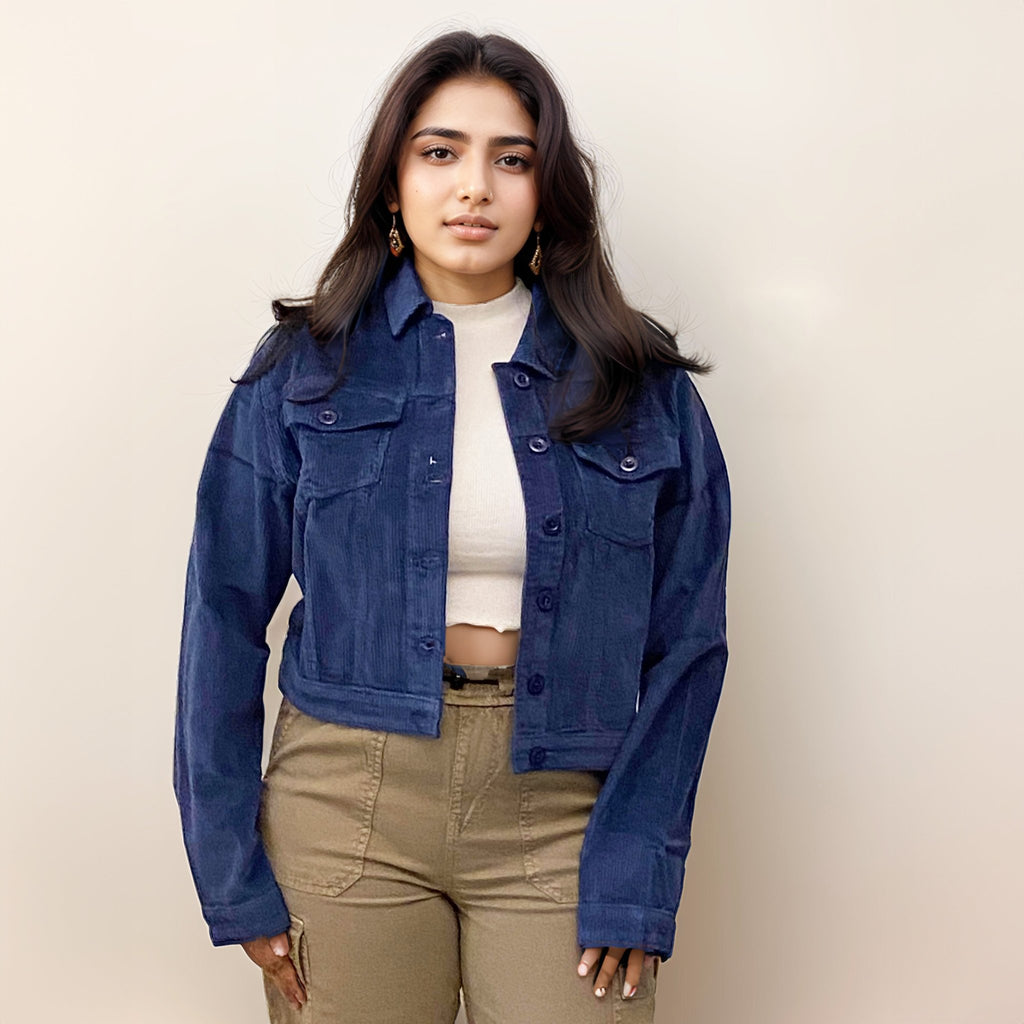 Blue Corduroy Vintage Jacket - I Z F