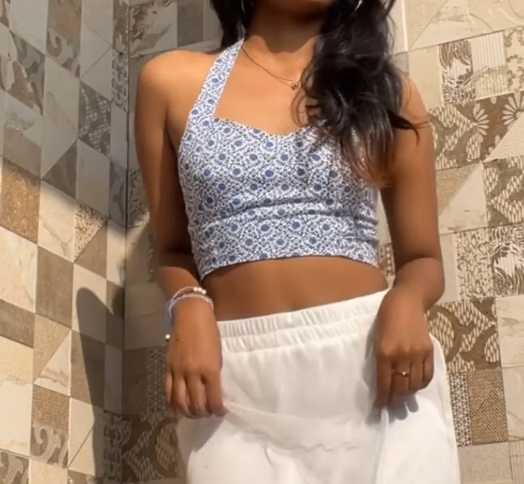 Blue Indie Halter Top - I Z F