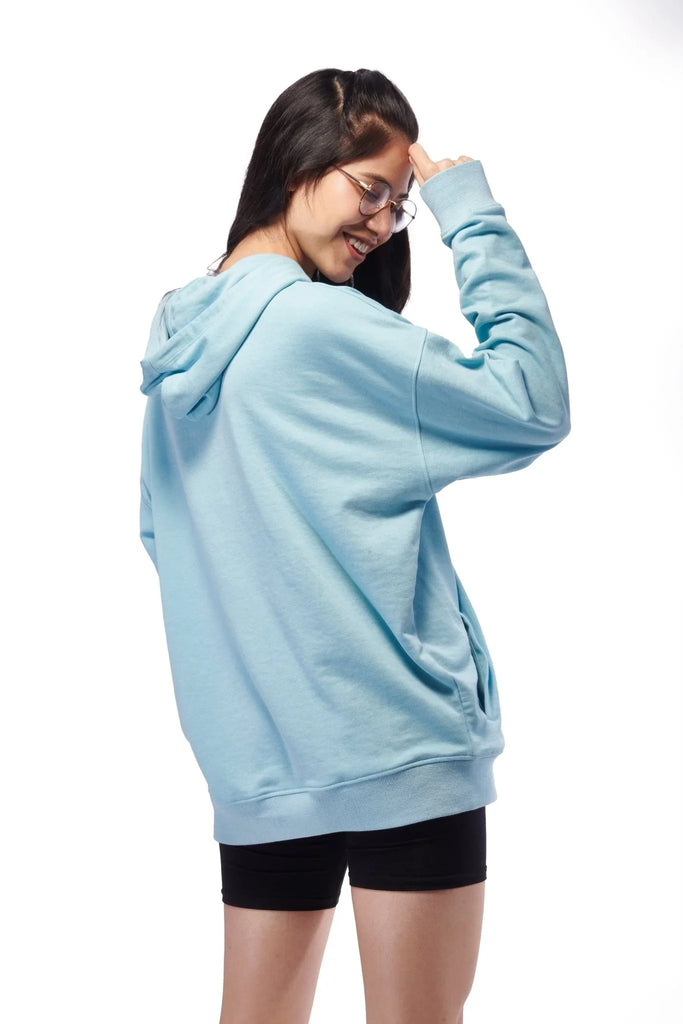 Blue Oversized hoodie - I Z F
