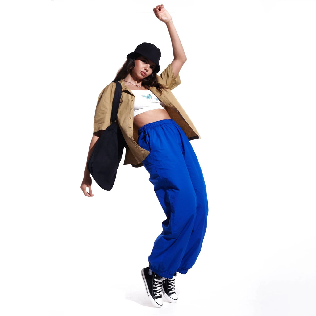Blue Parachute Pants - I Z F