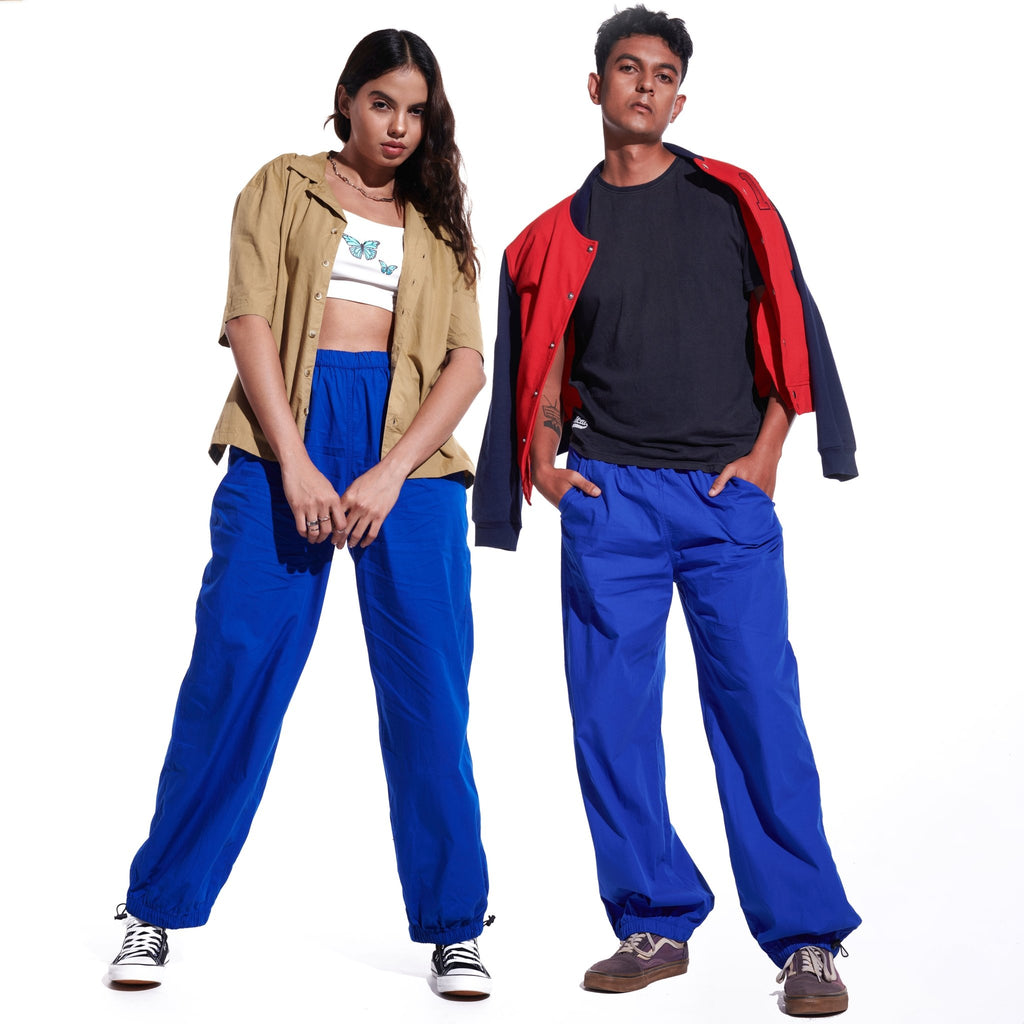 Blue Parachute Pants - I Z F