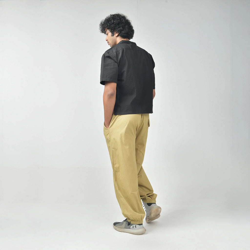 Bossman Shirt (Black) & Parachute Pants (Khaki) - I Z F