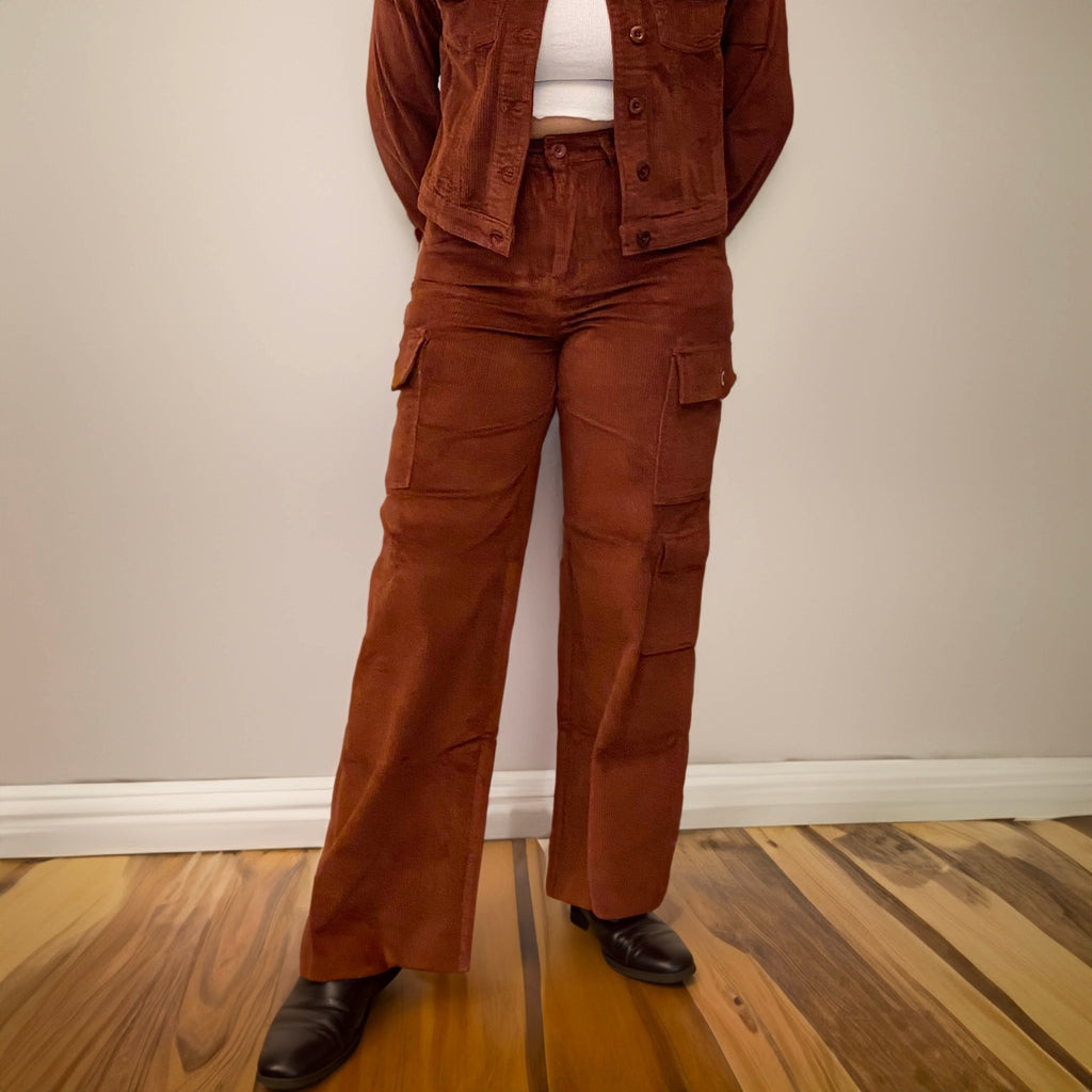 Brick Corduroy Cargo Vintage Pants - I Z F