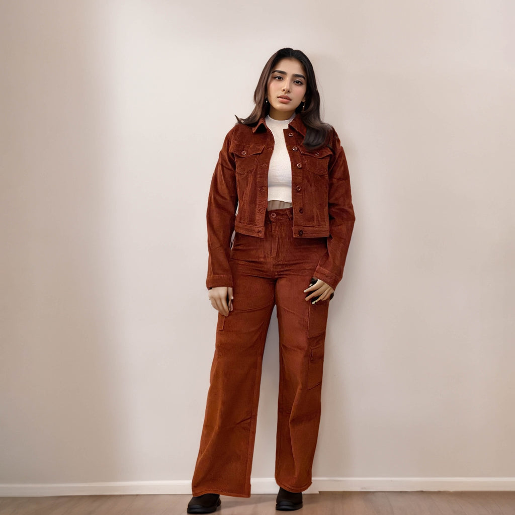 Brick Corduroy Cargo Vintage Pants - I Z F