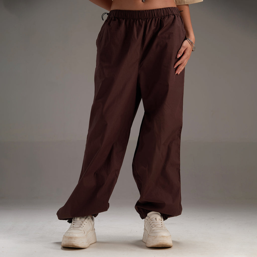 Brown Parachute Pants - I Z F