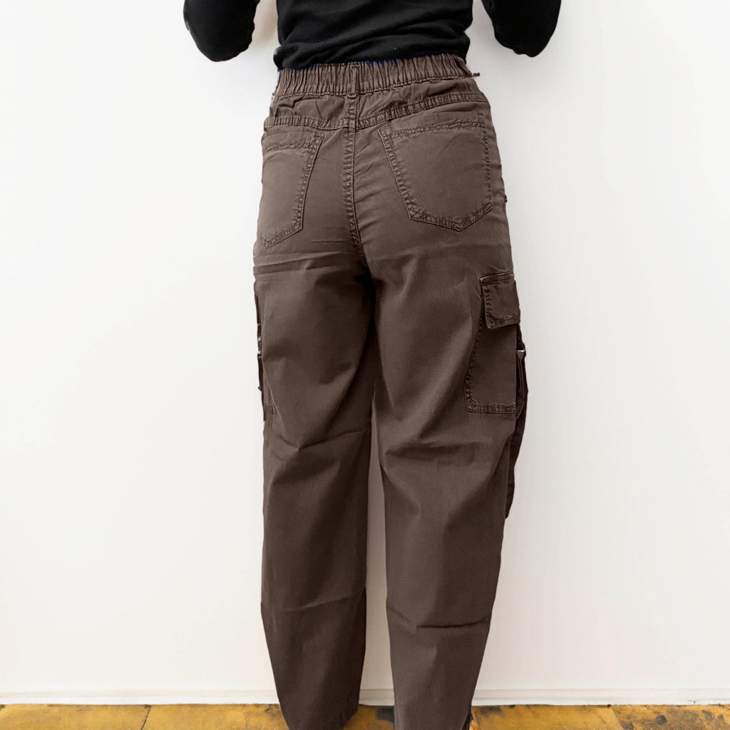 Brown Straight Cargo Pants - I Z F