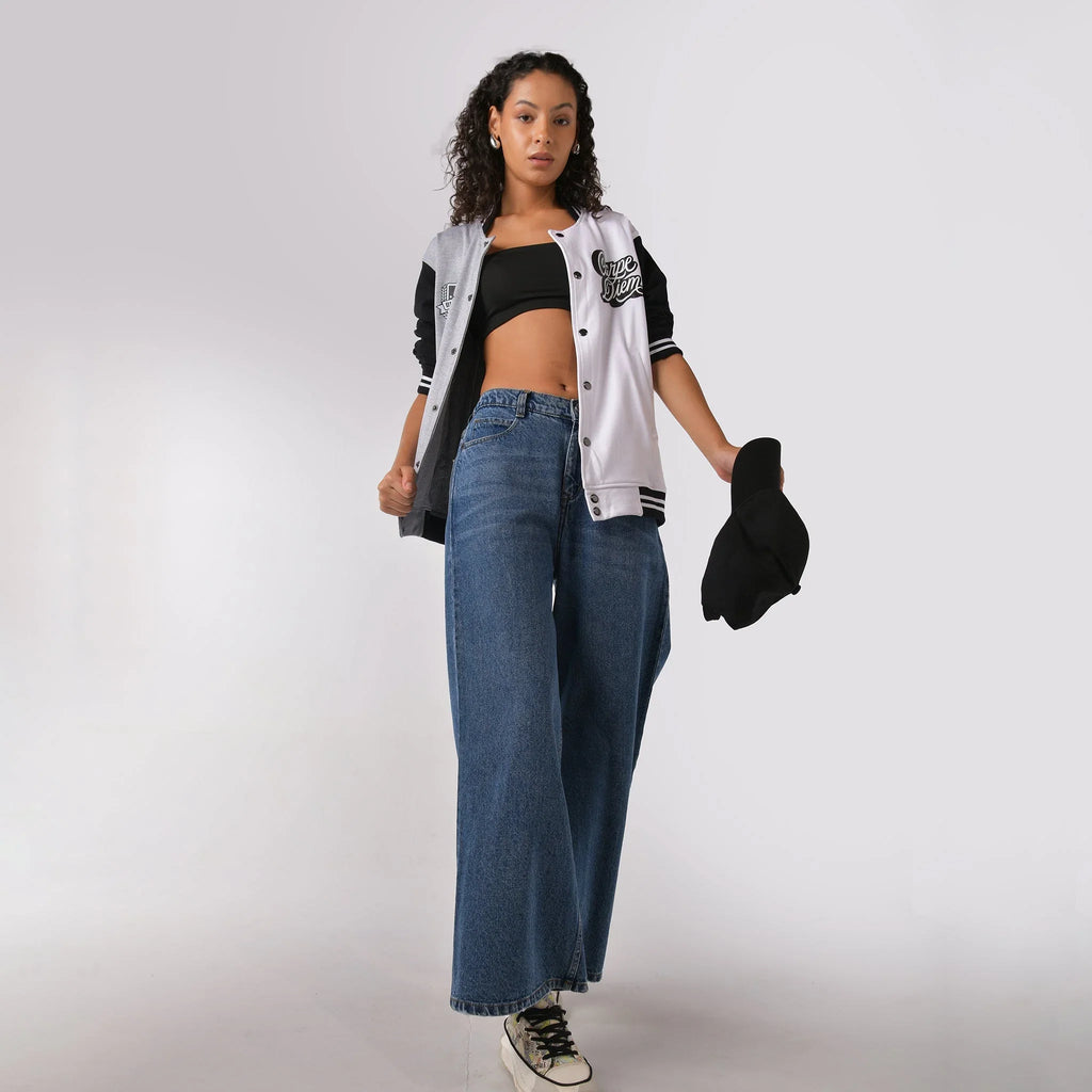 Colour blocked varsity jacket - I Z F