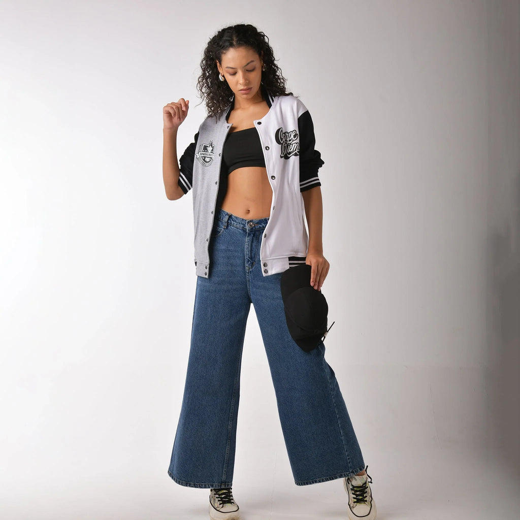 Colour blocked varsity jacket - I Z F