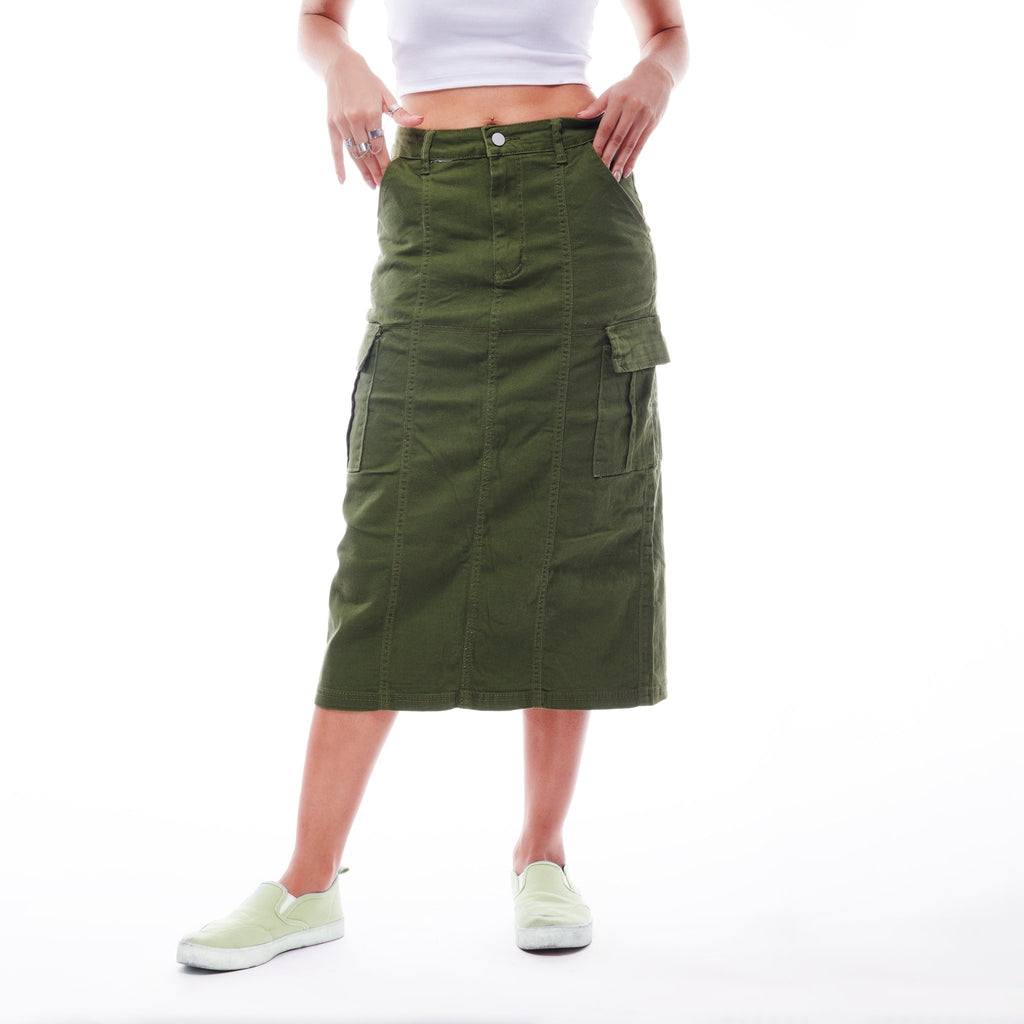 Denim Cargo Skirt - I Z F