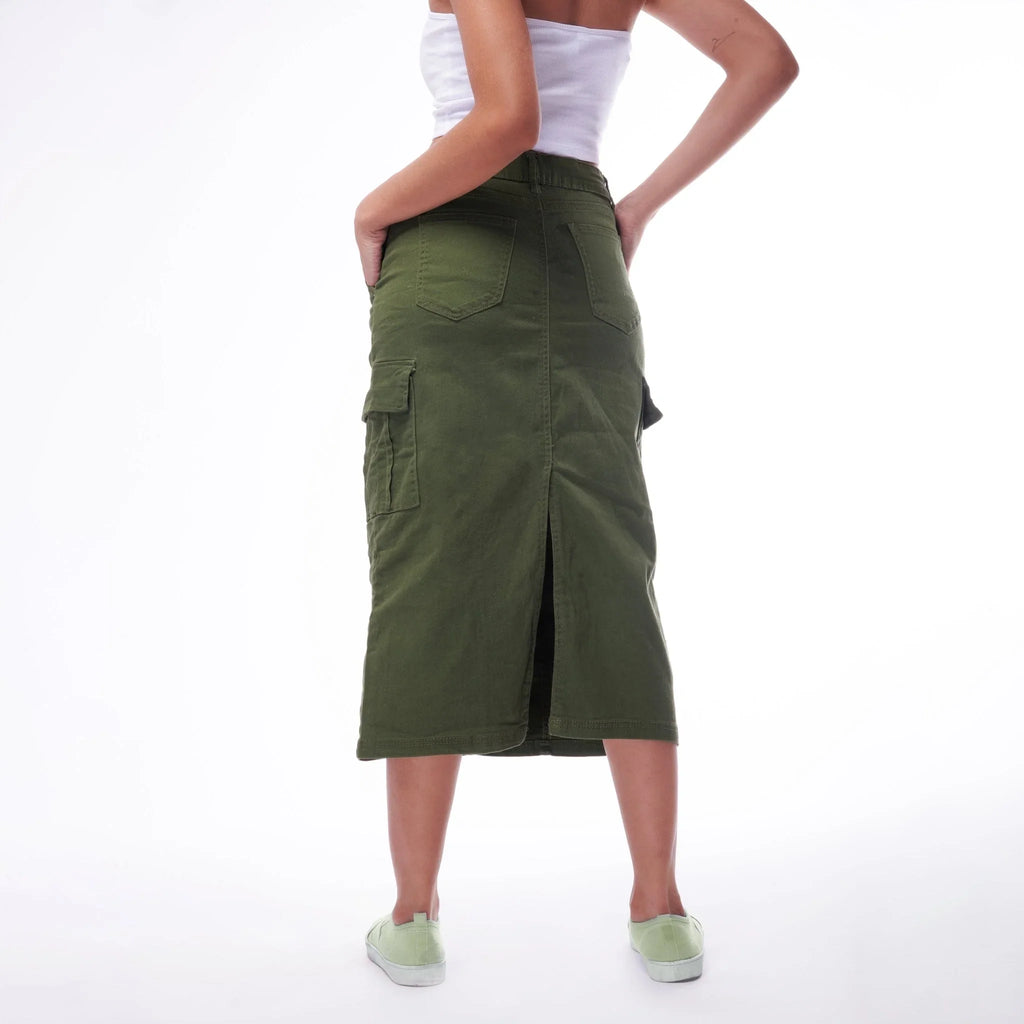 Denim Cargo Skirt - I Z F