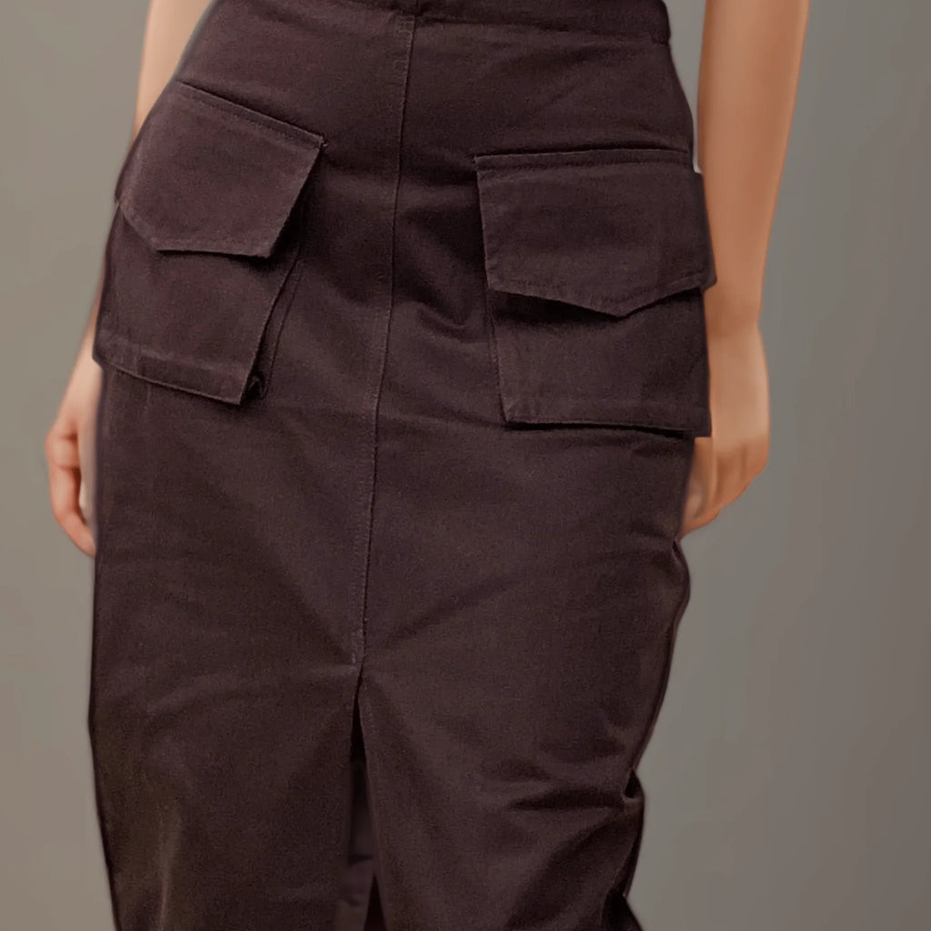 Denim Front pocket Cargo Skirt - I Z F