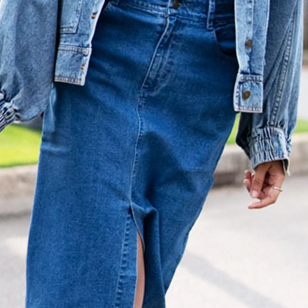 Denim Jacket & Skirt Combo - I Z F