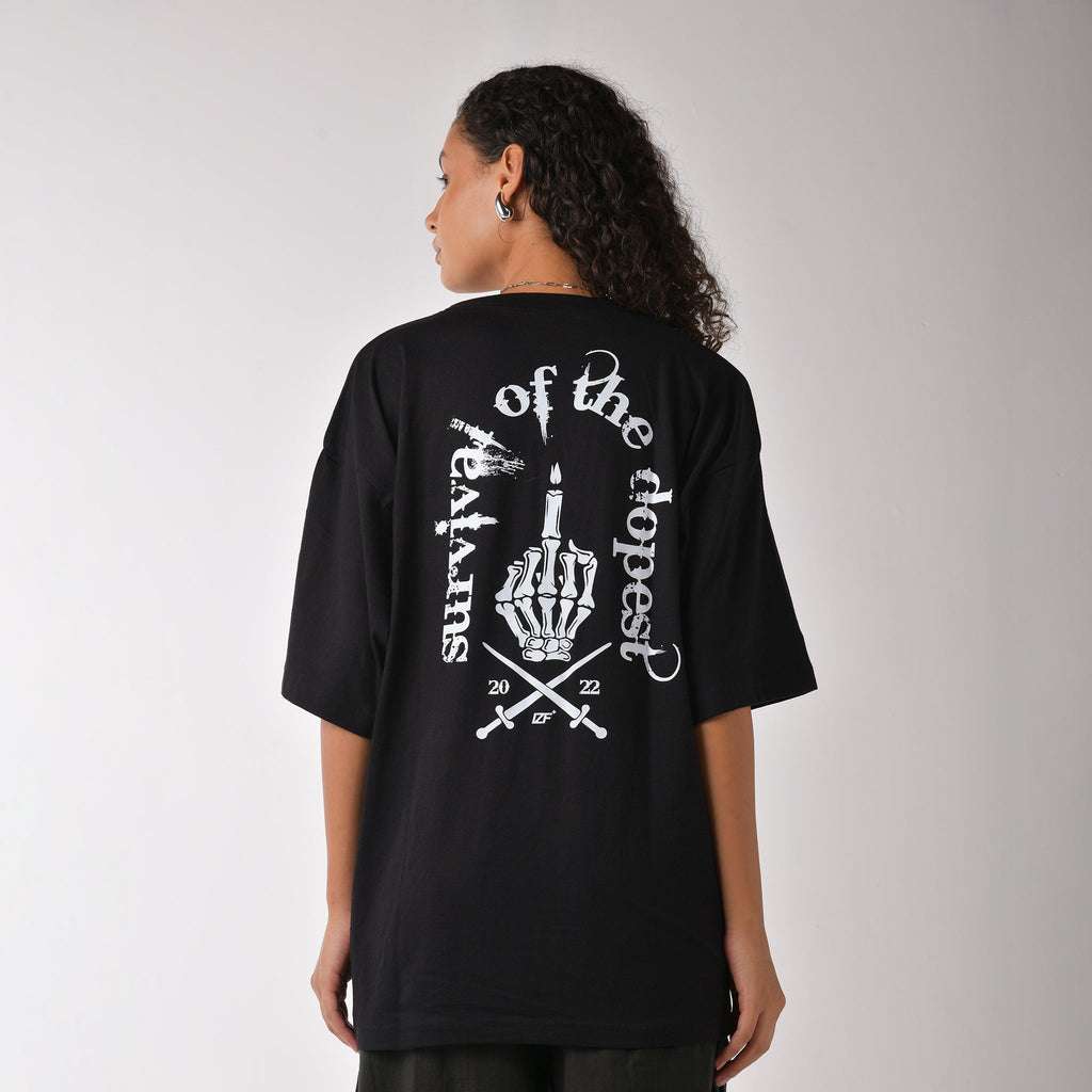 Dopest oversized printed Tshirt - I Z F