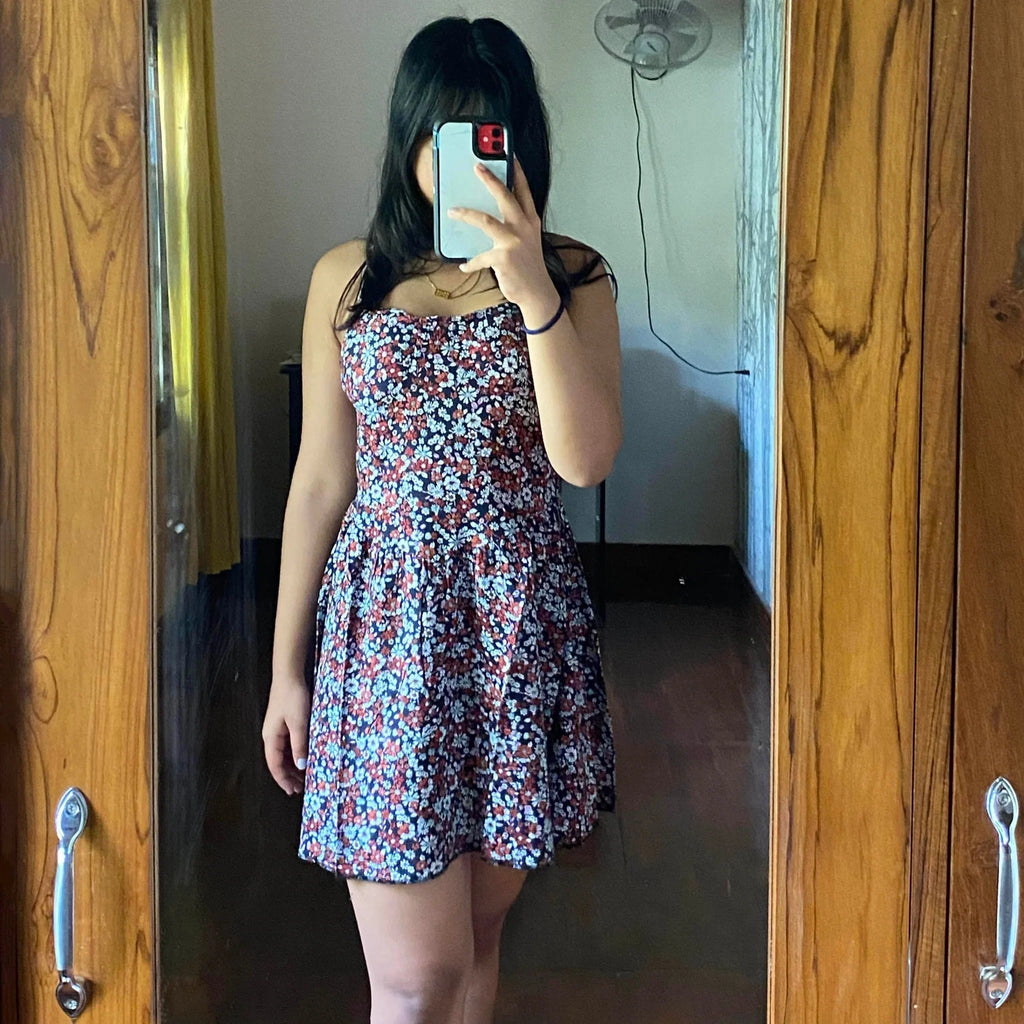 Floral Summer Dress for Women in Brown - I Z F